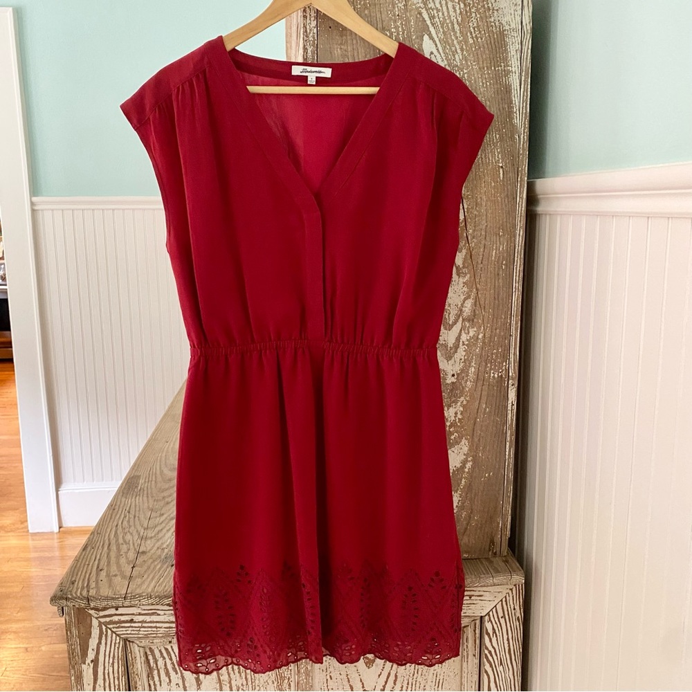 Madewell Cherry Red Mini Dress Size 6